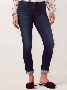 LC Lauren Conrad Cuffed Ankle Skinny Jeans, Sz. 4